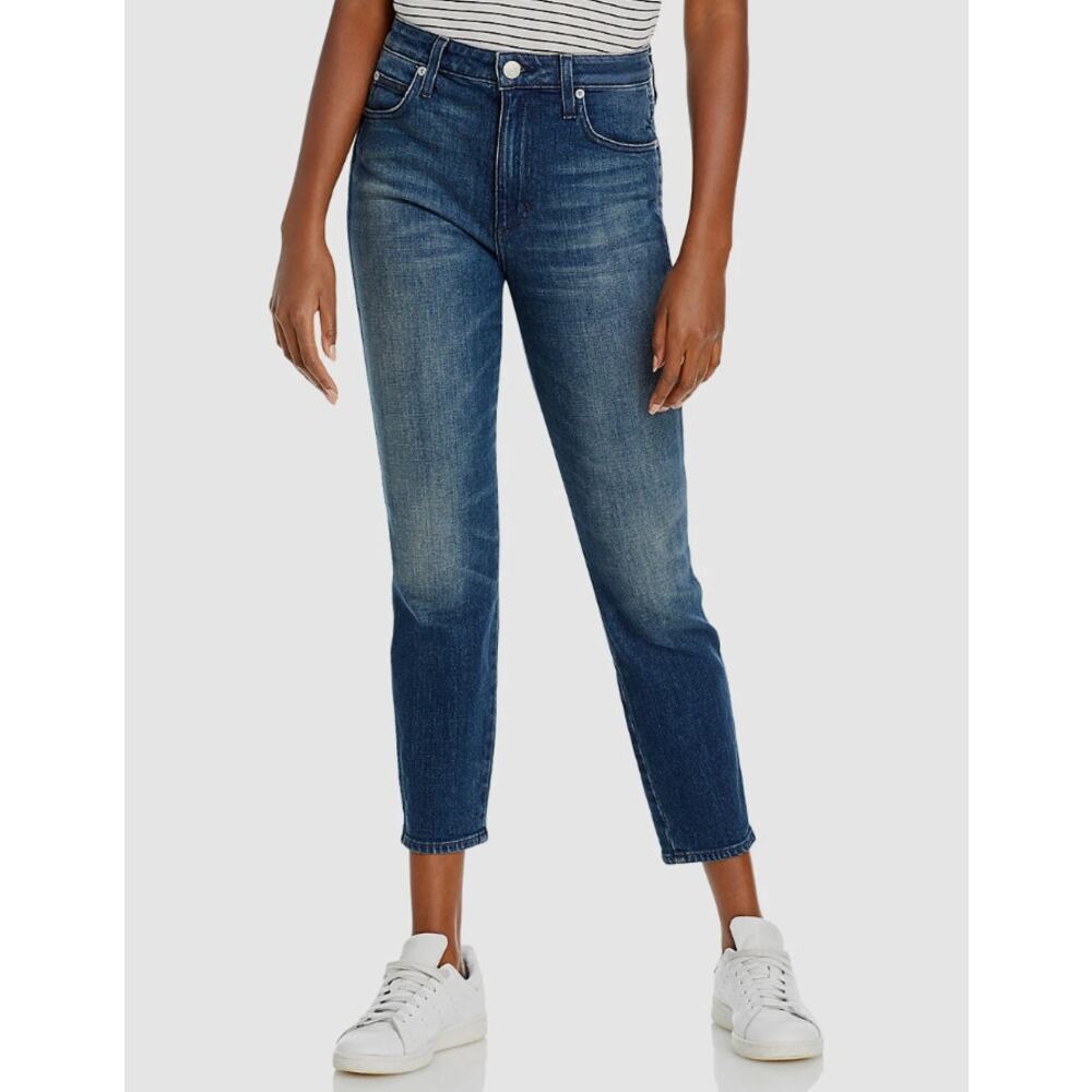 AMO Stix Crop Jeans Womens Size 26 Sweetheart Medium Blue Skinny Mid Rise